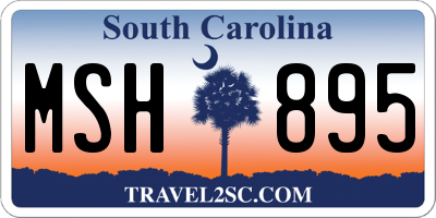 SC license plate MSH895