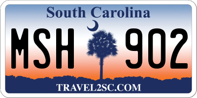 SC license plate MSH902