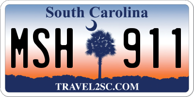 SC license plate MSH911