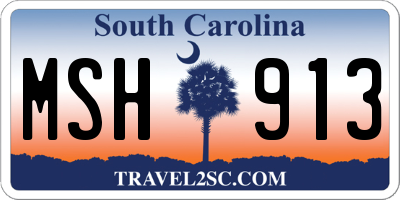 SC license plate MSH913