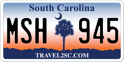 SC license plate MSH945