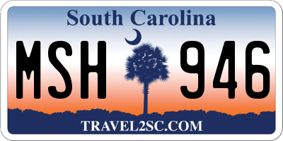 SC license plate MSH946