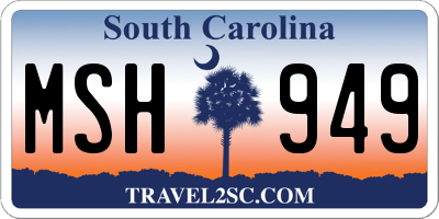 SC license plate MSH949