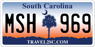 SC license plate MSH969