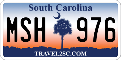 SC license plate MSH976