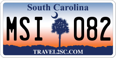SC license plate MSI082
