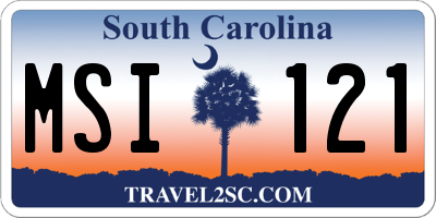 SC license plate MSI121