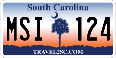 SC license plate MSI124