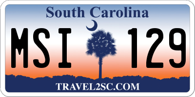 SC license plate MSI129