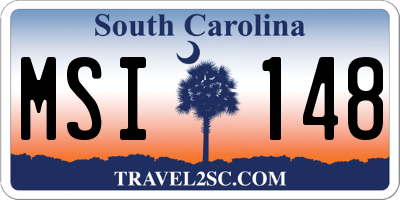 SC license plate MSI148