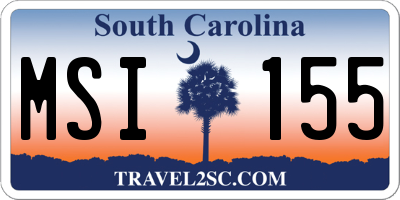 SC license plate MSI155