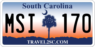SC license plate MSI170