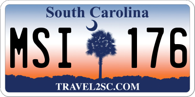 SC license plate MSI176