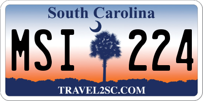 SC license plate MSI224