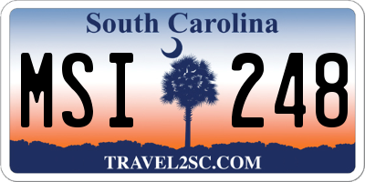 SC license plate MSI248