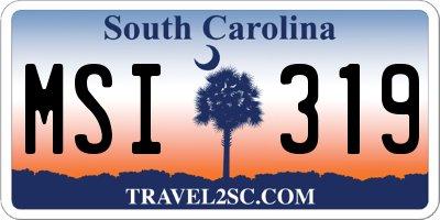 SC license plate MSI319