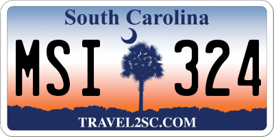 SC license plate MSI324