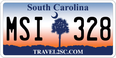 SC license plate MSI328