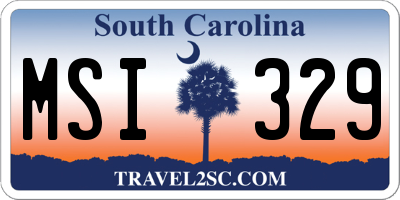 SC license plate MSI329