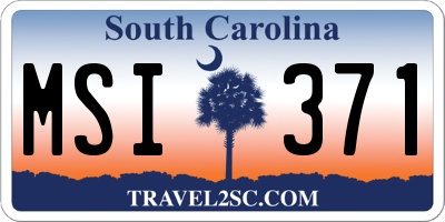 SC license plate MSI371