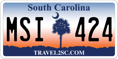 SC license plate MSI424