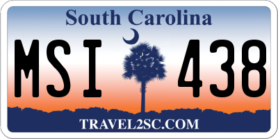 SC license plate MSI438