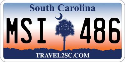 SC license plate MSI486