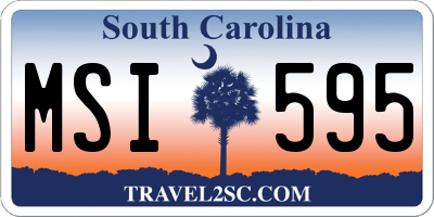 SC license plate MSI595