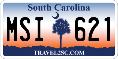 SC license plate MSI621