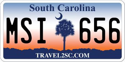 SC license plate MSI656