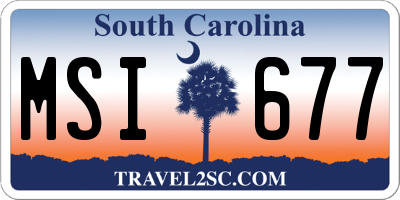 SC license plate MSI677