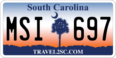 SC license plate MSI697