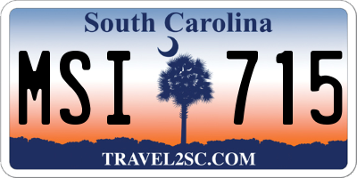 SC license plate MSI715