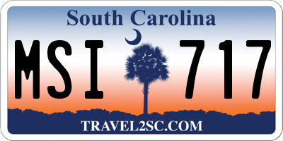 SC license plate MSI717