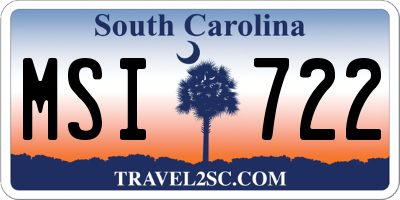 SC license plate MSI722