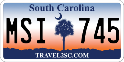 SC license plate MSI745