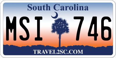 SC license plate MSI746