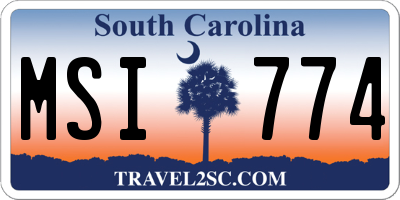 SC license plate MSI774