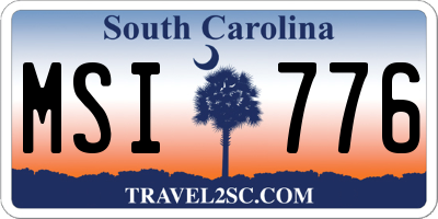 SC license plate MSI776