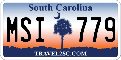 SC license plate MSI779