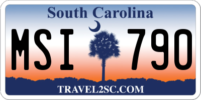 SC license plate MSI790