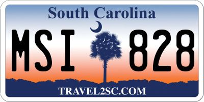 SC license plate MSI828