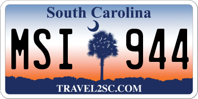 SC license plate MSI944
