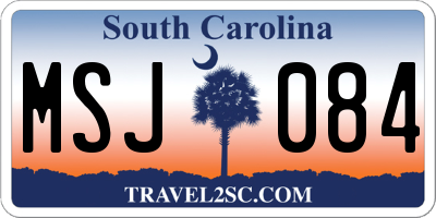 SC license plate MSJ084