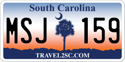 SC license plate MSJ159