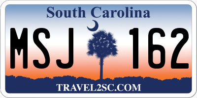 SC license plate MSJ162