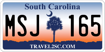 SC license plate MSJ165