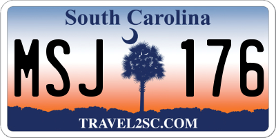 SC license plate MSJ176