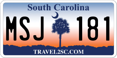 SC license plate MSJ181