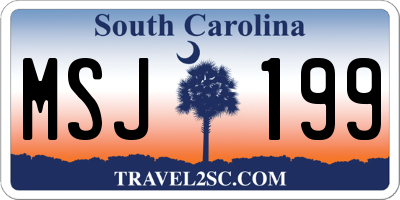 SC license plate MSJ199